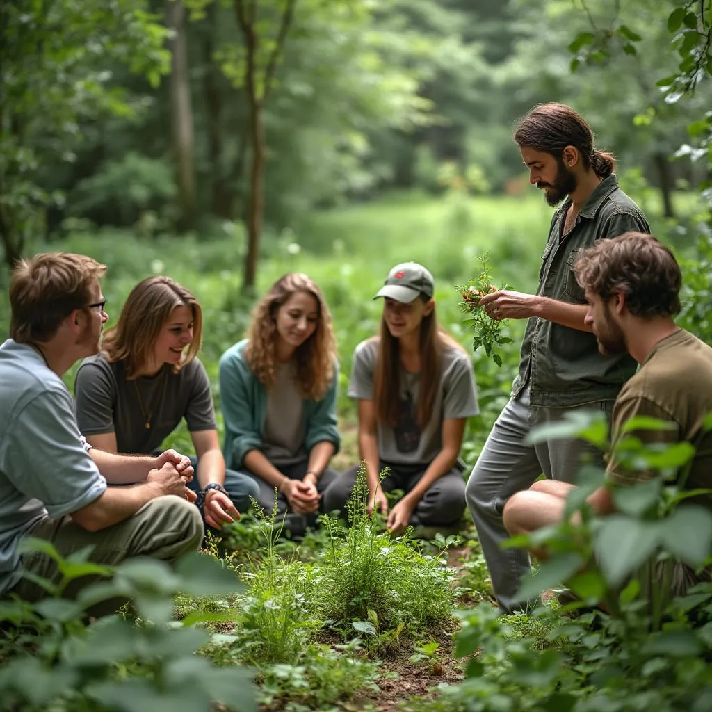 Taller de hierbas medicinales al aire libre