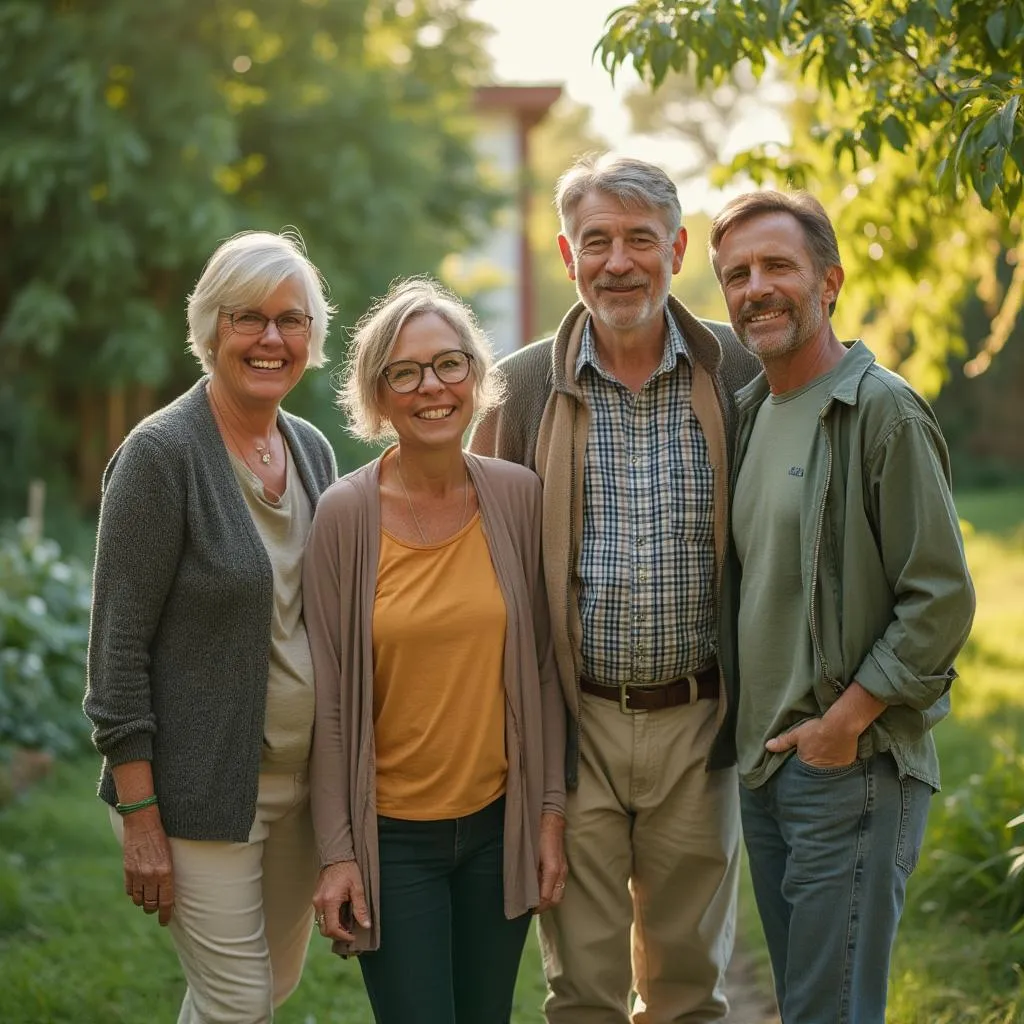 Equipo de Unchilric Salud Natural en un entorno natural